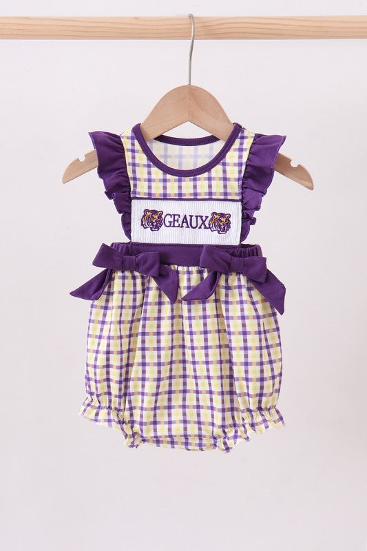 Geaux Tigers Smocked Bubble