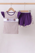 Ruffled Geaux Tigers Smocked Shorts Set